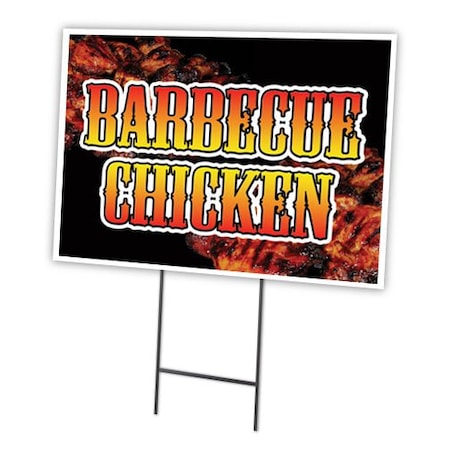 Signmission Barbecue Chicken Yard Sign & Stake outdoor plastic coroplast window, C-2436-DS-Barbecue Chicken C-2436-DS-Barbecue Chicken